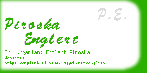 piroska englert business card